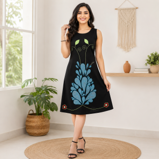 Ladies Flowery Print Dress