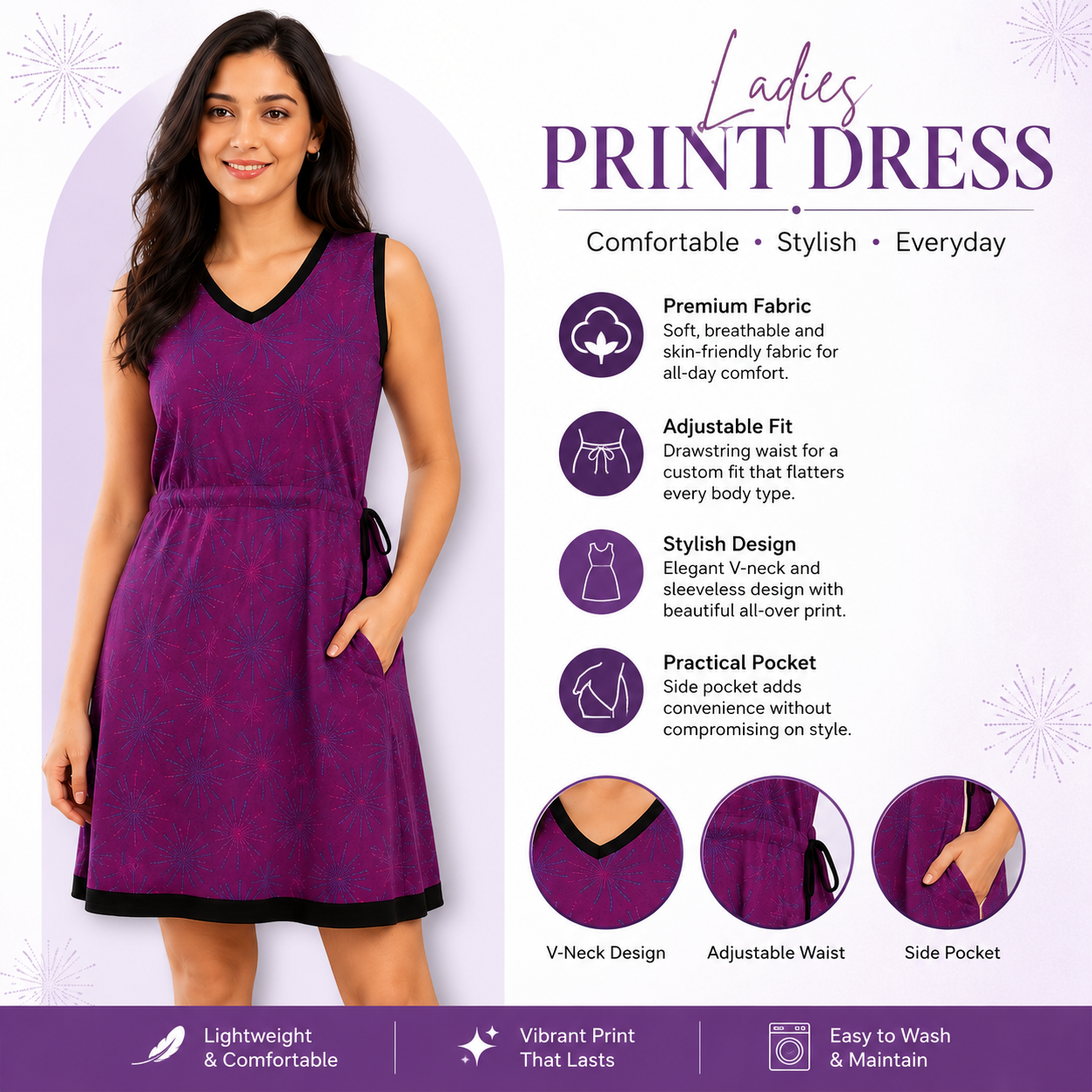 Ladies Print Dress2