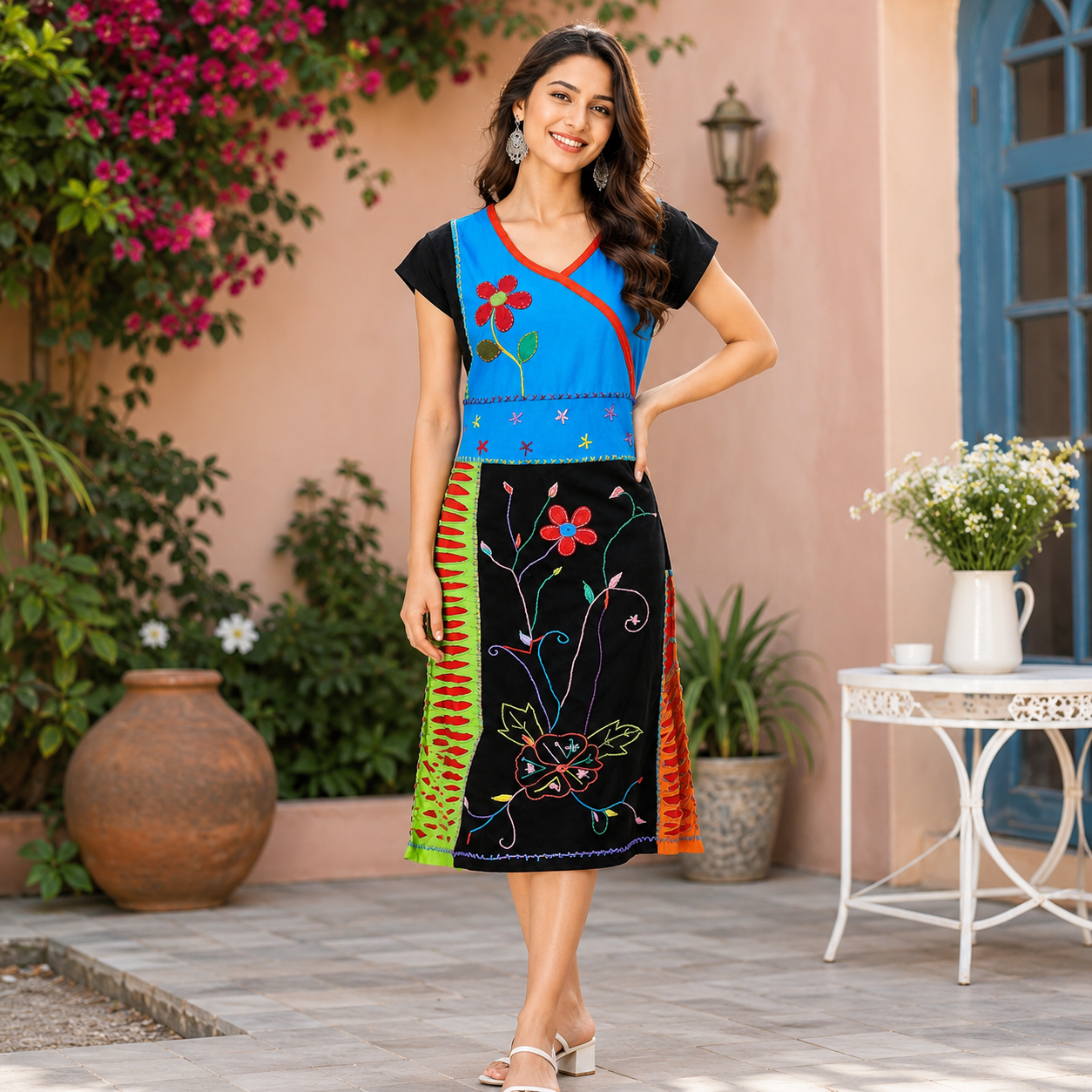 Ladies bohemian razor cut dress - Image 3