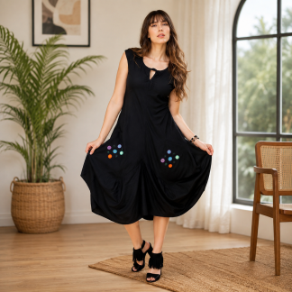 Ladies calf length dress