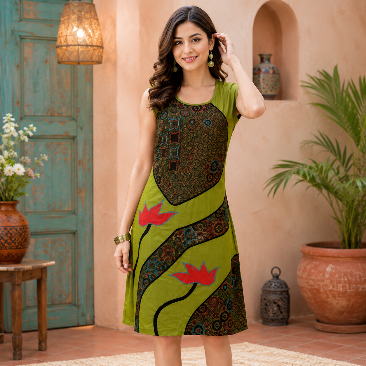 Ladies flowery print dress - Image 3