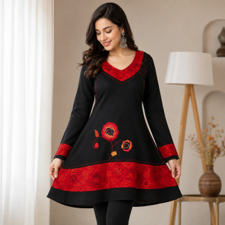 Ladies flowery print work