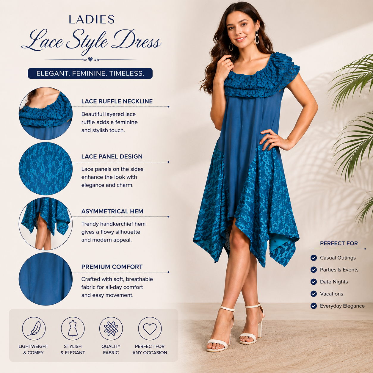 Ladies lace style dress3