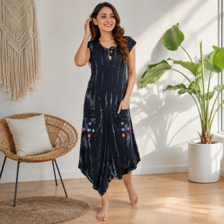 Ladies long tie dye dress