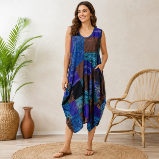 Ladies multi patchwork print Dress