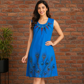 Ladies peacock feather print