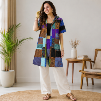Long multiple patchwork shirts